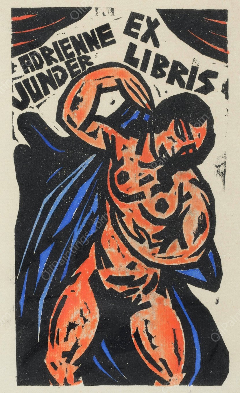 Ex libris Adrienne Junger by Aloys Wach - Hand-Painted Oil Painting Reproduction