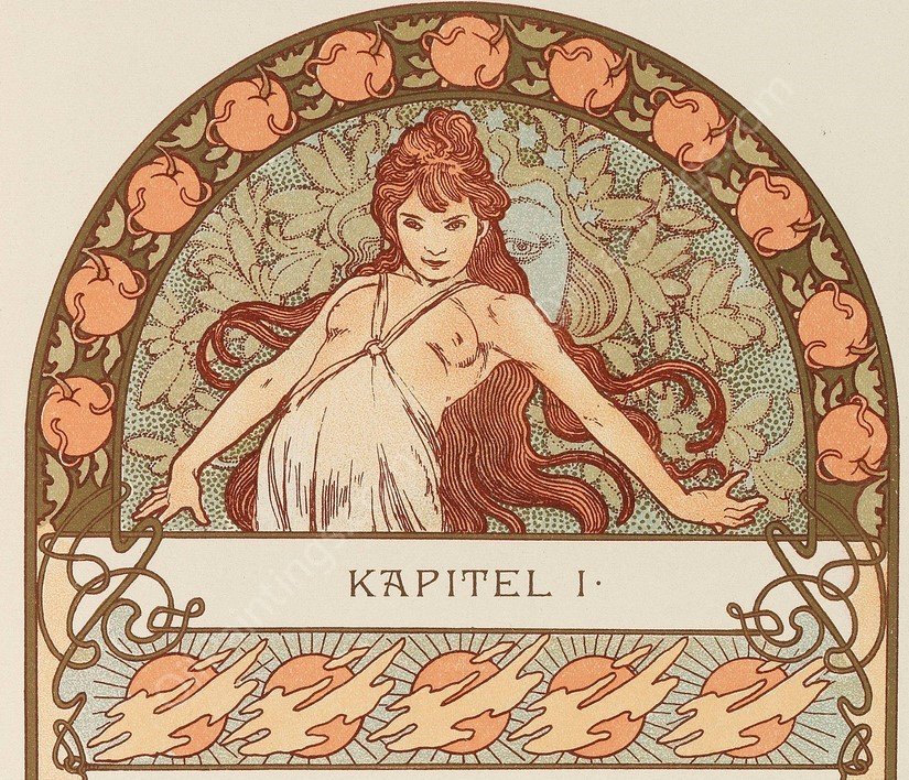 Ilsee. Princess of Tripoli  by Alphonse Mucha - Hand-Painted Oil Painting Reproduction