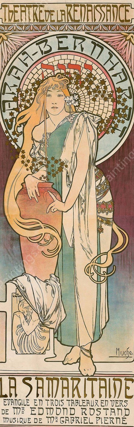 La Samaritaine  by Alphonse Mucha - Hand-Painted Oil Painting Reproduction