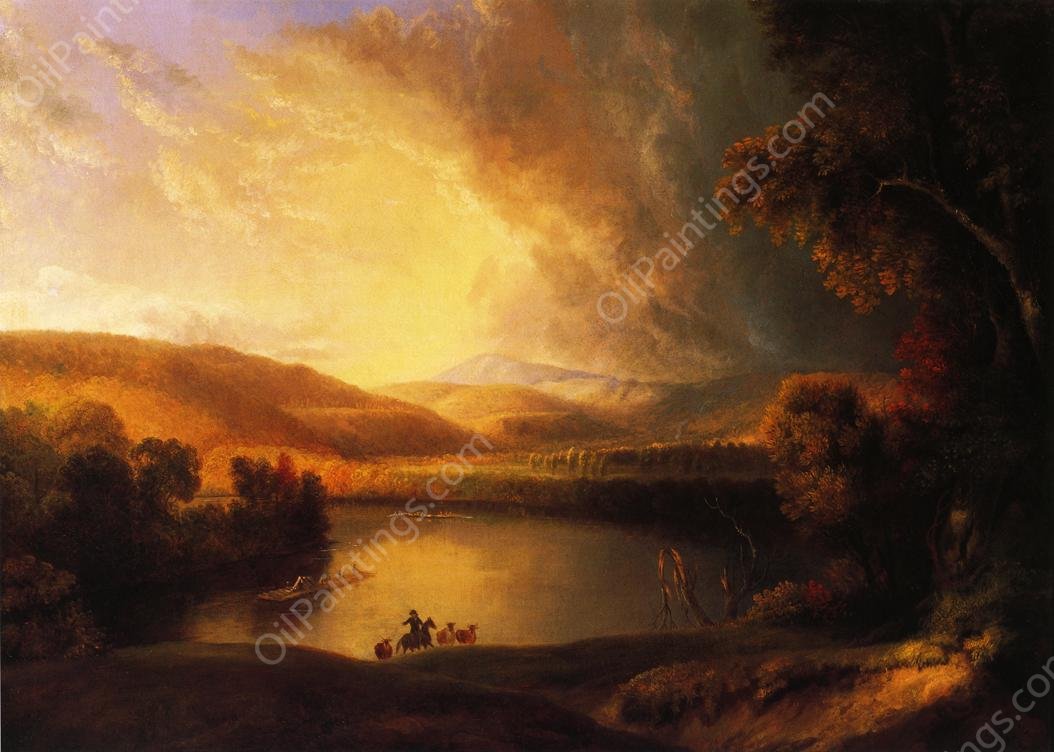 A Storm in the Valley by Alvan Fisher - Hand-Painted Oil Painting Reproduction