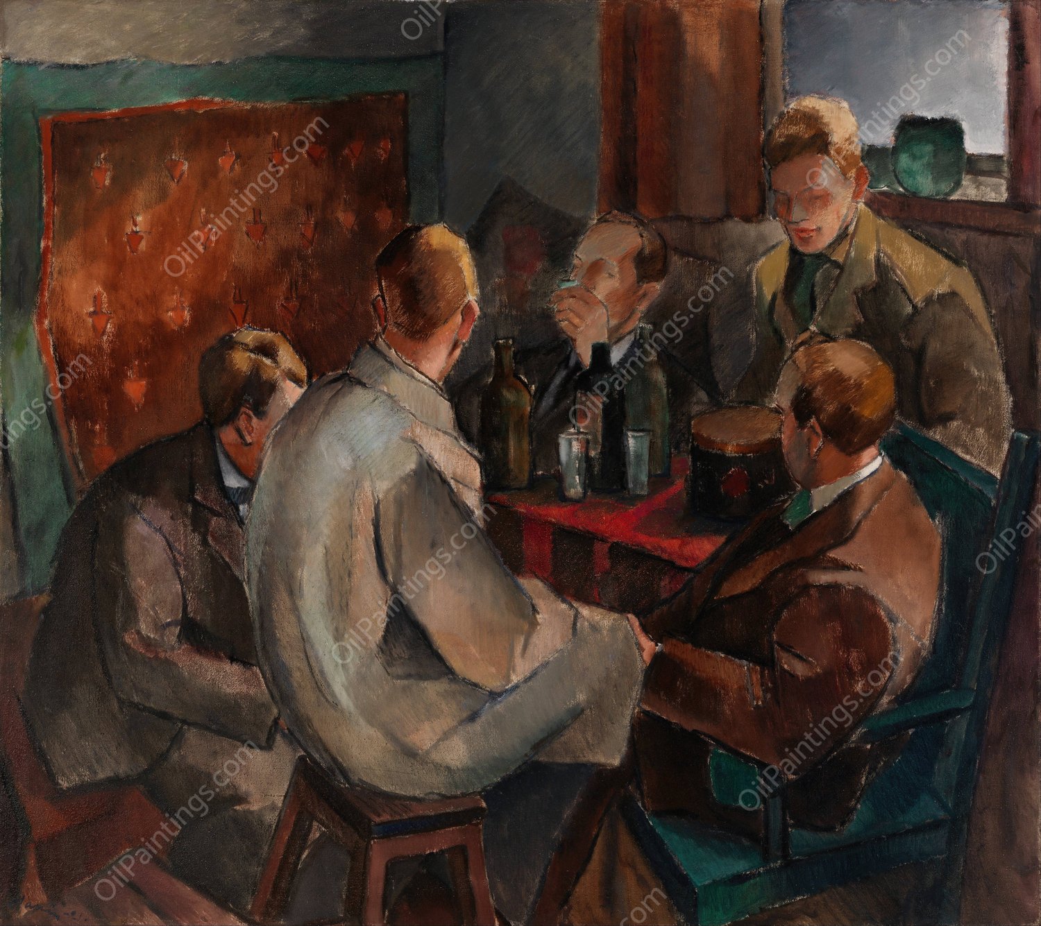 Members of The November Group  by Alvar Cawen - Hand-Painted Oil Painting Reproduction