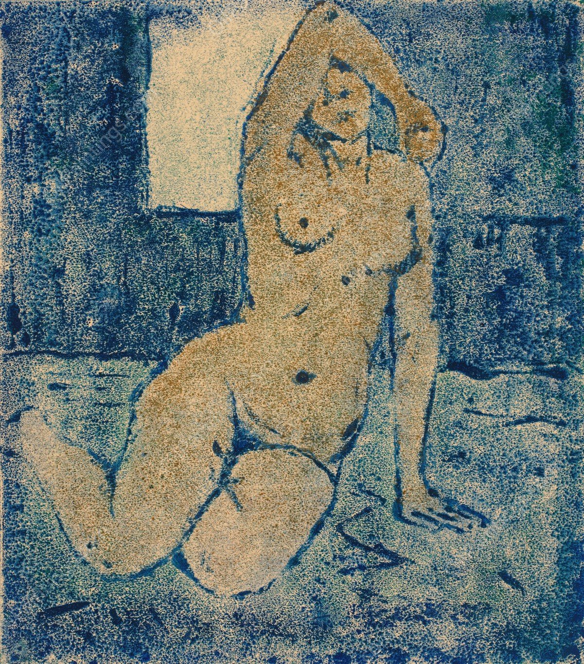 Model  by Alvar Cawen - Hand-Painted Oil Painting Reproduction