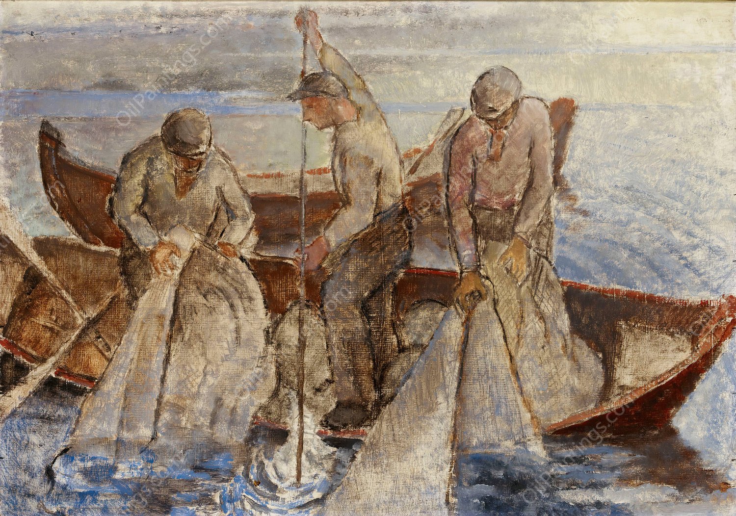 Nuotanveto  by Alvar Cawen - Hand-Painted Oil Painting Reproduction