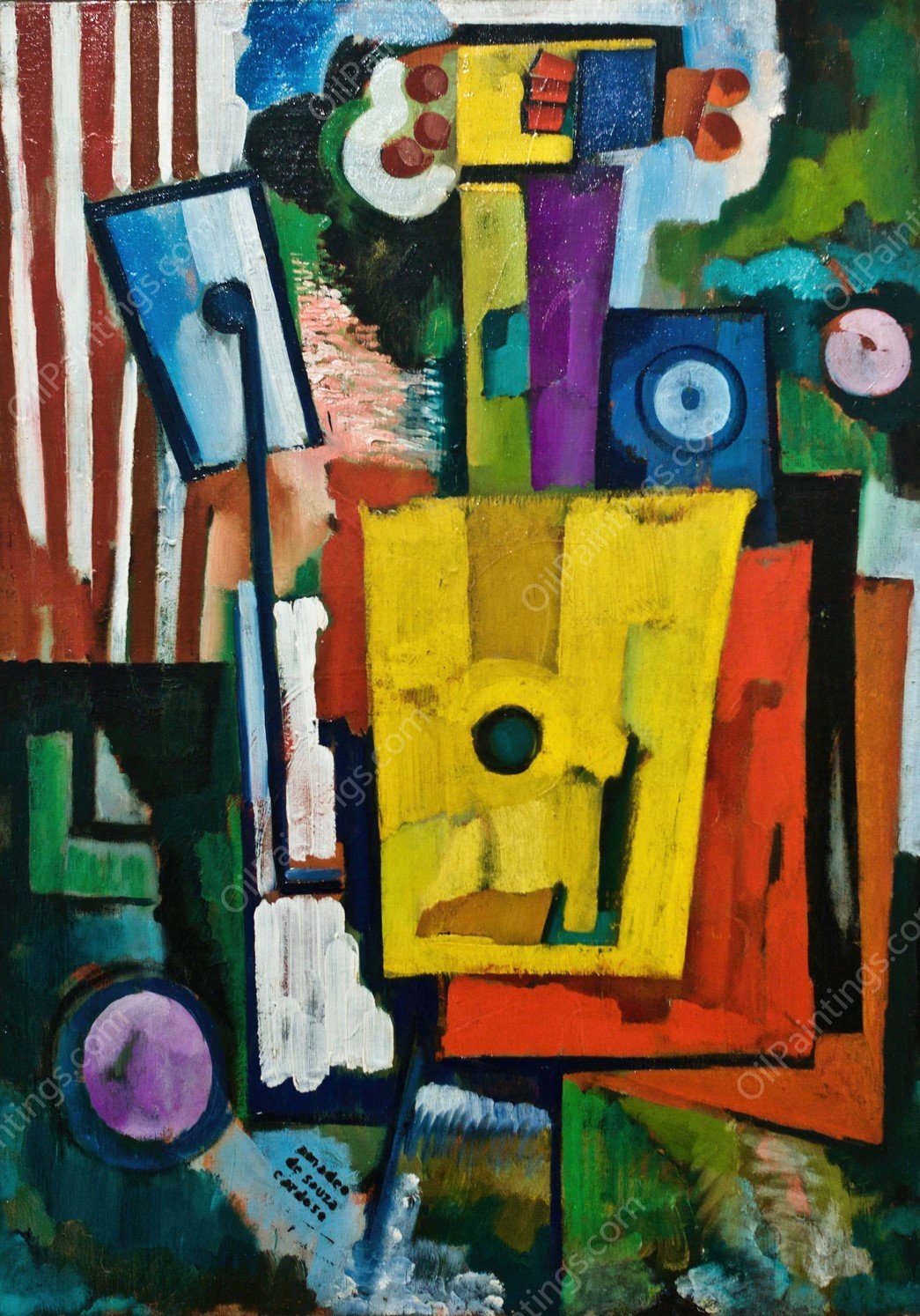 Instrument's Life  by Amadeo De Souza-Cardoso - Hand-Painted Oil Painting Reproduction