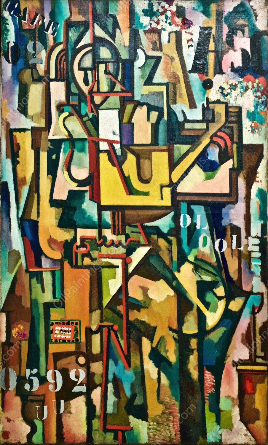 Metallic Vibrations  by Amadeo De Souza-Cardoso - Hand-Painted Oil Painting Reproduction