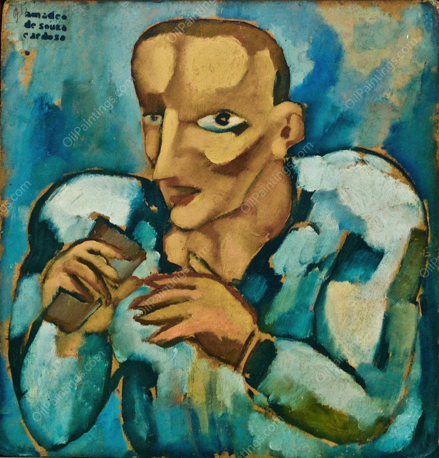 O Rata  by Amadeo De Souza-Cardoso - Hand-Painted Oil Painting Reproduction