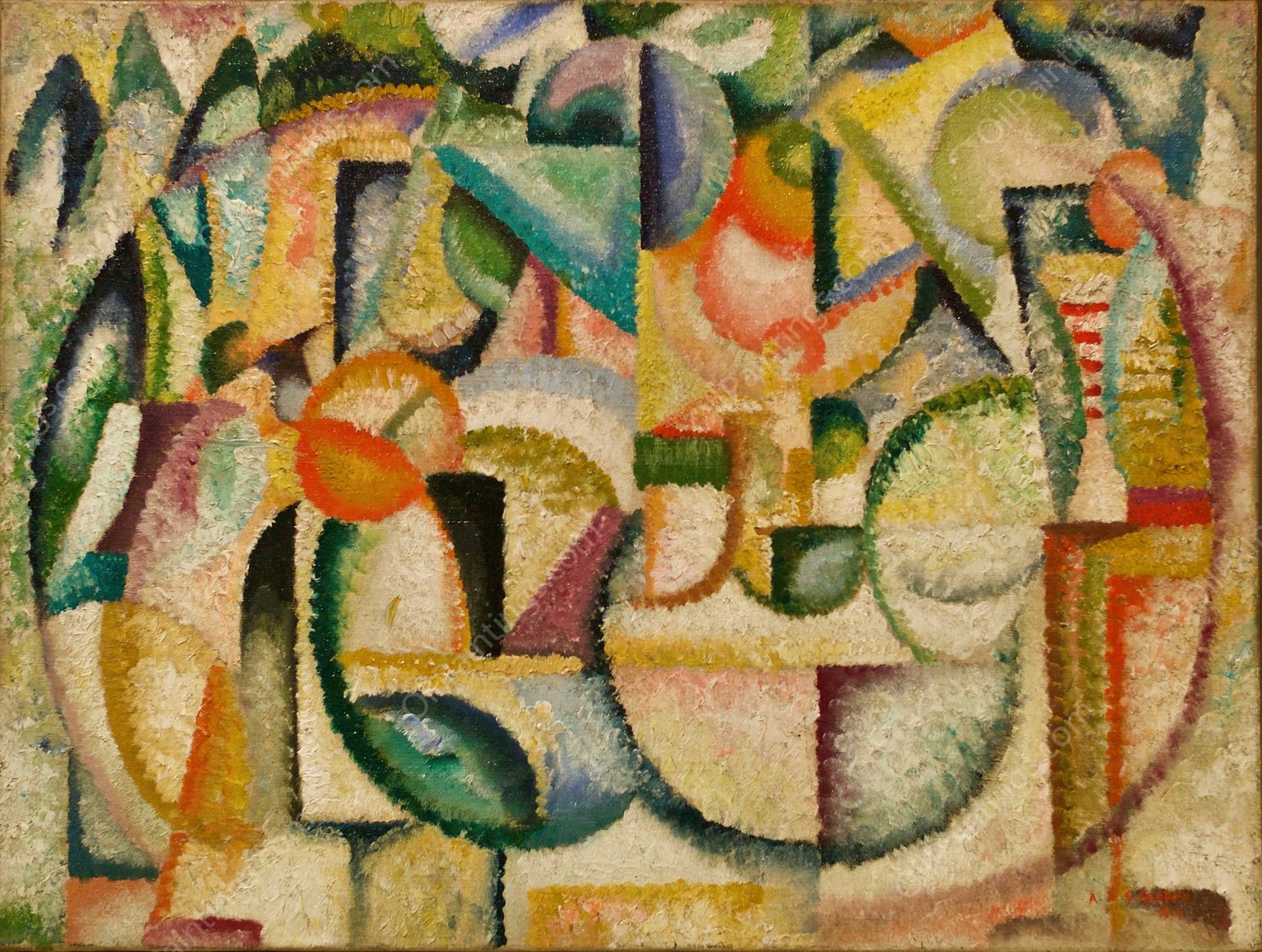 Study A  by Amadeo De Souza-Cardoso - Hand-Painted Oil Painting Reproduction