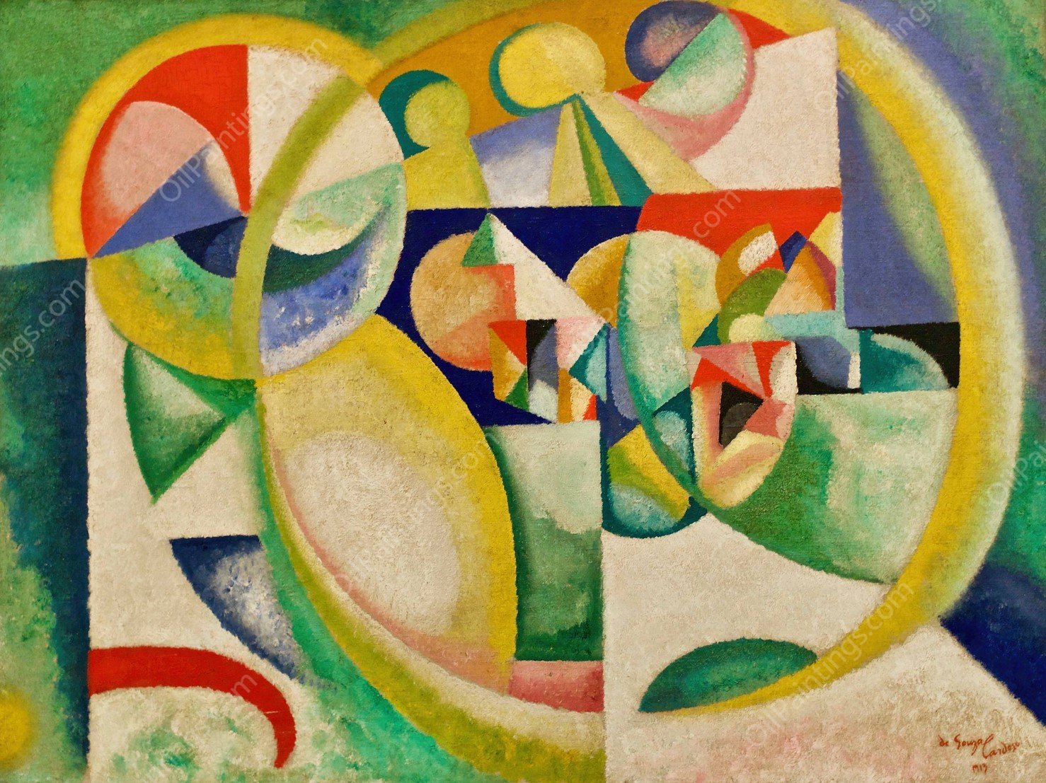 Study B  by Amadeo De Souza-Cardoso - Hand-Painted Oil Painting Reproduction