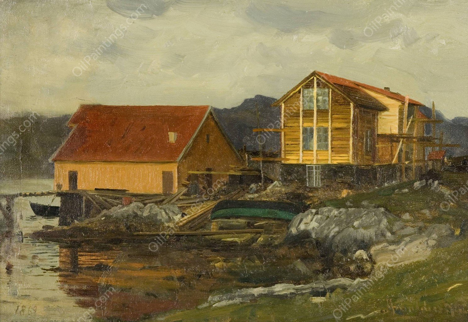 Etter osregn  by Amaldus Nielsen - Hand-Painted Oil Painting Reproduction