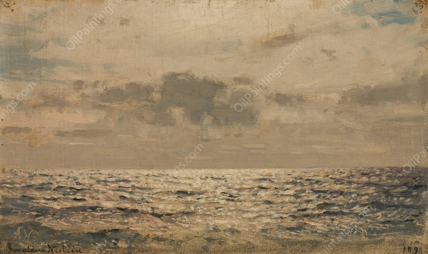 Mellom byger  by Amaldus Nielsen - Hand-Painted Oil Painting Reproduction