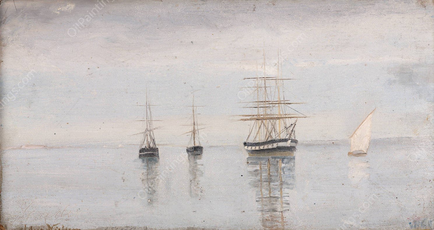 Regnstemning med sol, Cadix  by Amaldus Nielsen - Hand-Painted Oil Painting Reproduction