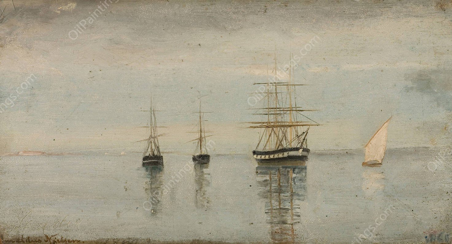 Regnstemning med sol, Cadix  by Amaldus Nielsen - Hand-Painted Oil Painting Reproduction