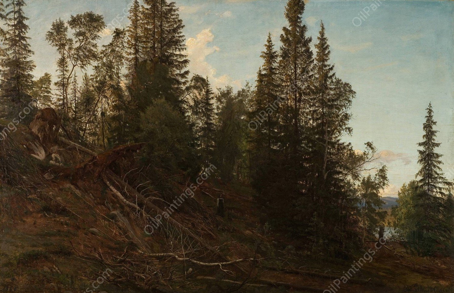 Vingerasheia, Telemark  by Amaldus Nielsen - Hand-Painted Oil Painting Reproduction