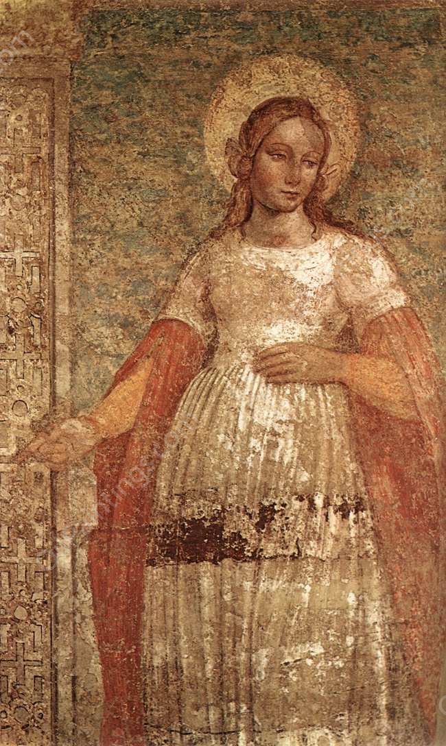 St Agnes by Ambrogio Bergognone - Hand-Painted Oil Painting Reproduction