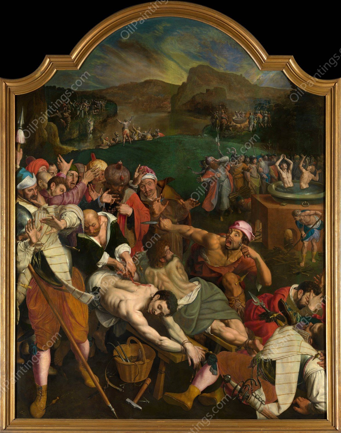 The Martyrdom of Saint Crispin and Saint Crispinian by Ambrosius Francken I - Hand-Painted Oil Painting Reproduction