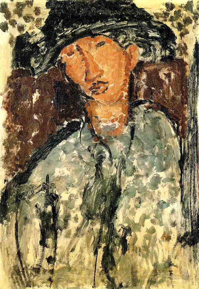 Chaim Soutine by Amedeo Modigliani - Hand-Painted Oil Painting Reproduction