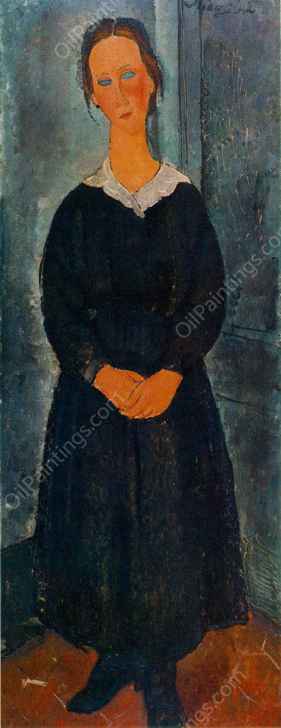 La Jeune Bonne The Servant Girl by Amedeo Modigliani - Hand-Painted Oil Painting Reproduction