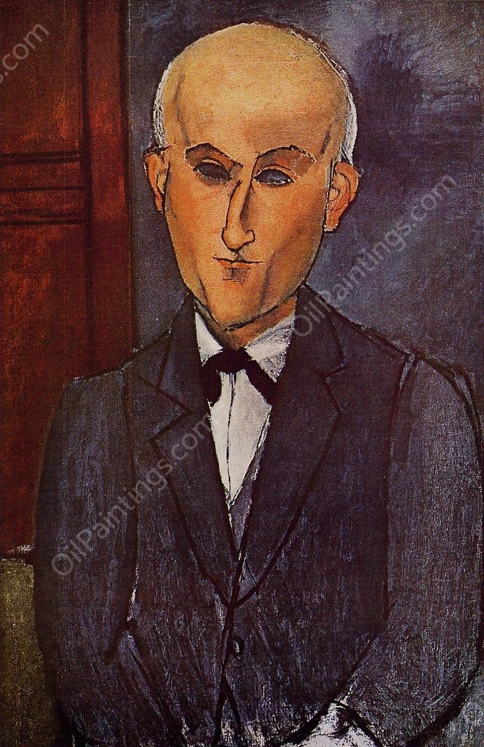 Max Jacob by Amedeo Modigliani - Hand-Painted Oil Painting Reproduction