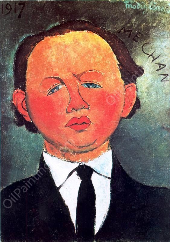 Mechan by Amedeo Modigliani - Hand-Painted Oil Painting Reproduction