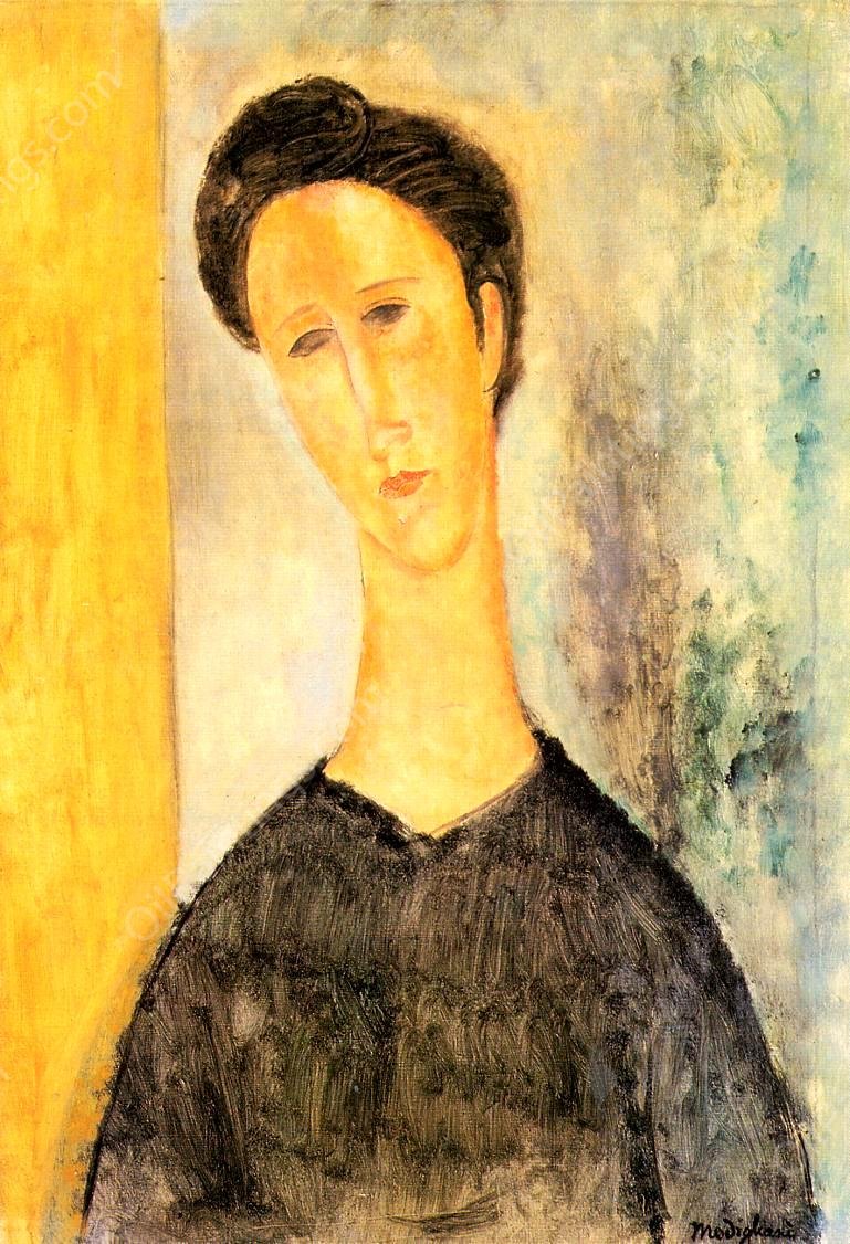 Portrait of a Woman III by Amedeo Modigliani - Hand-Painted Oil Painting Reproduction