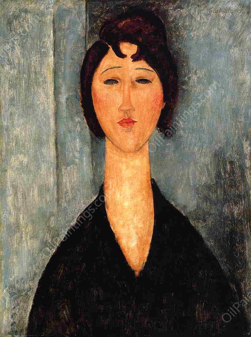 Portrait of a Young Woman by Amedeo Modigliani - Hand-Painted Oil Painting Reproduction