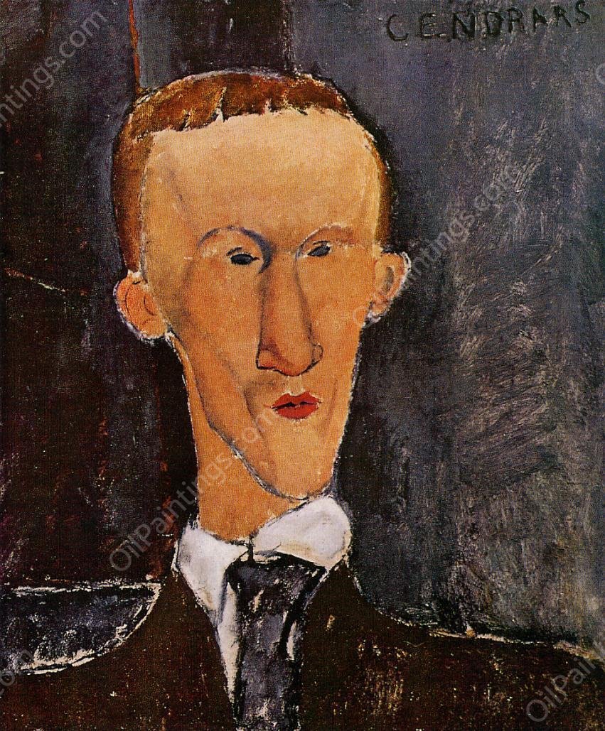 Portrait of Blaise Cendrars by Amedeo Modigliani - Hand-Painted Oil Painting Reproduction
