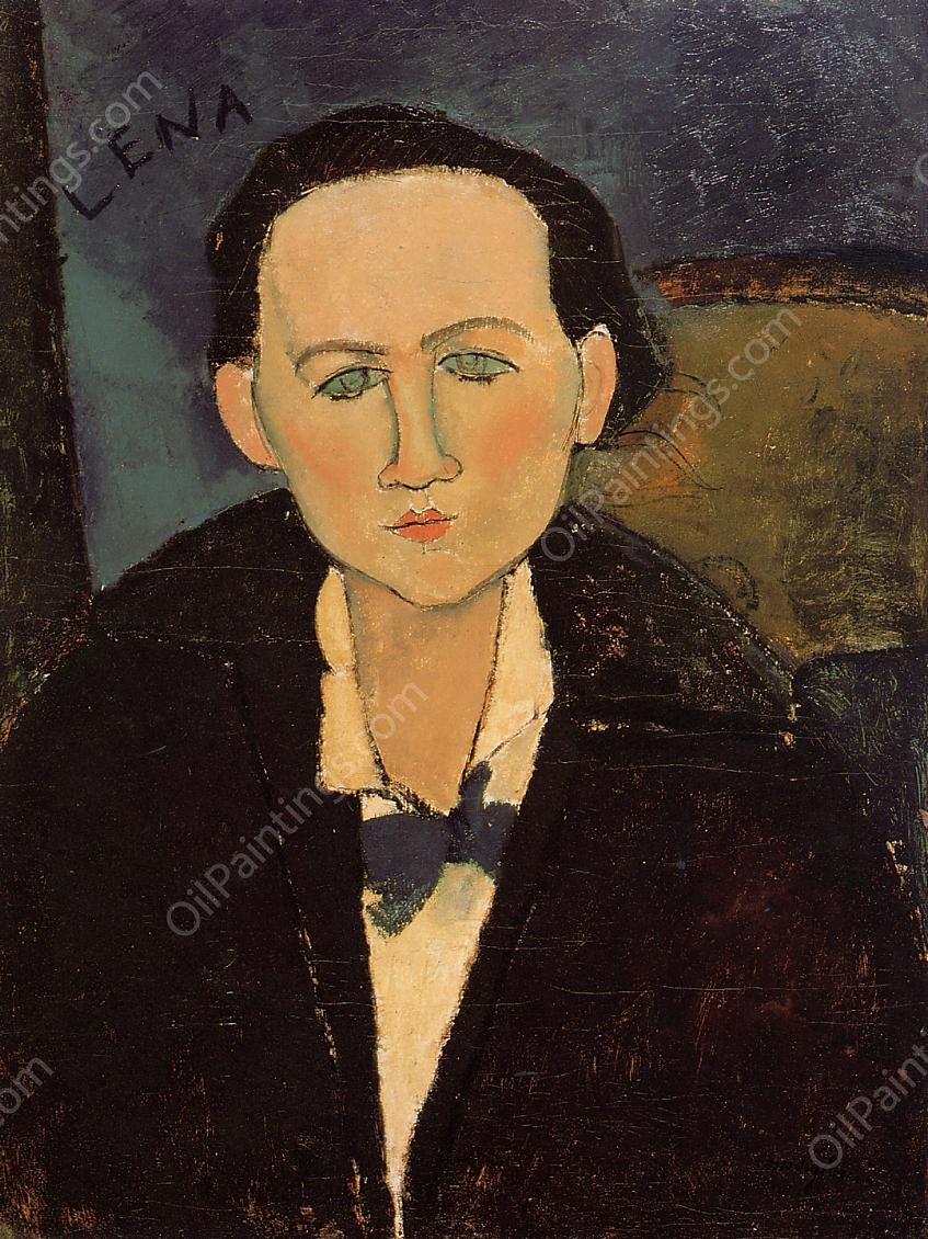 Portrait of Elena Pavlowski by Amedeo Modigliani - Hand-Painted Oil Painting Reproduction