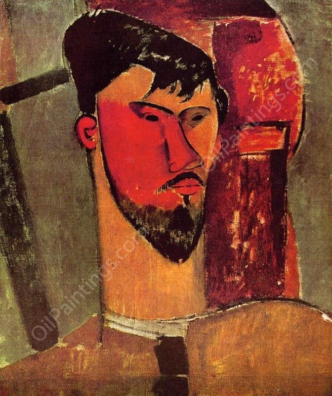 Portrait of Henri Laurens II by Amedeo Modigliani - Hand-Painted Oil Painting Reproduction