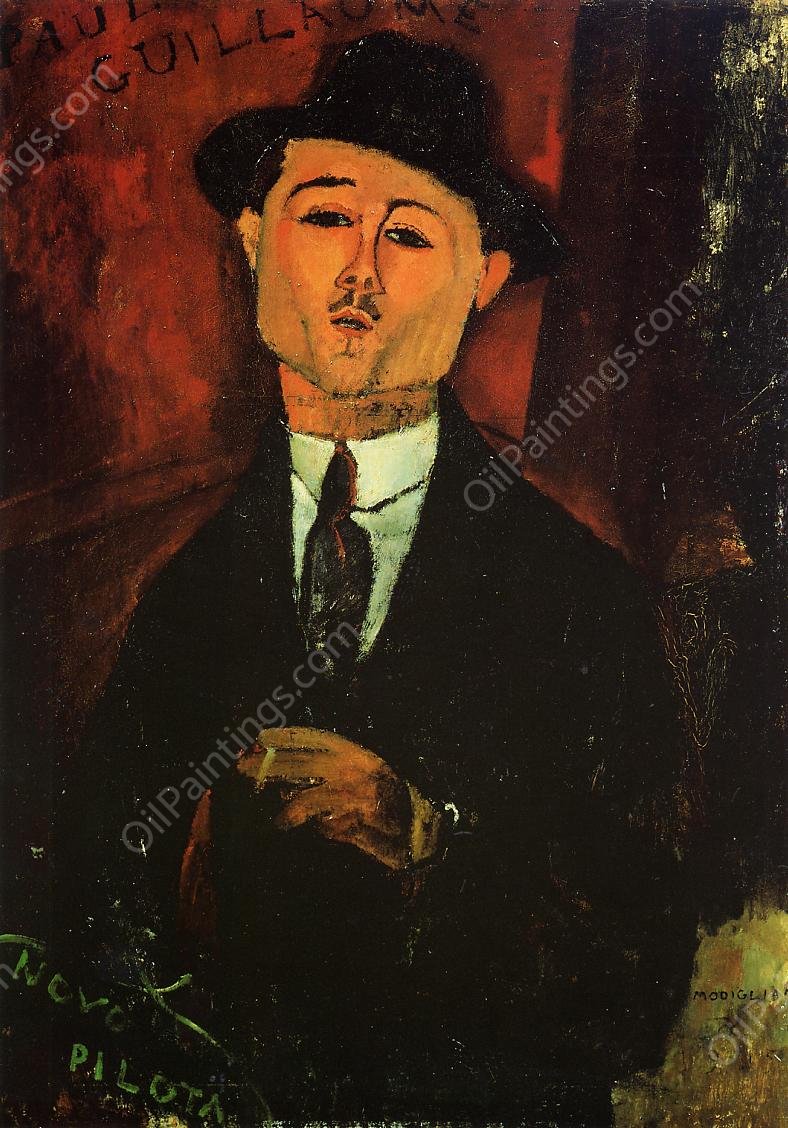 Portrait of Paul Guillaume - Novo Pilota by Amedeo Modigliani - Hand-Painted Oil Painting Reproduction