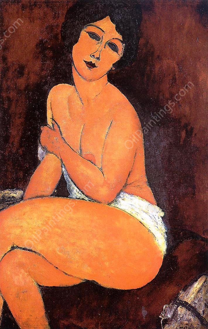 The Seated Nude
 by Amedeo Modigliani - Hand-Painted Oil Painting Reproduction