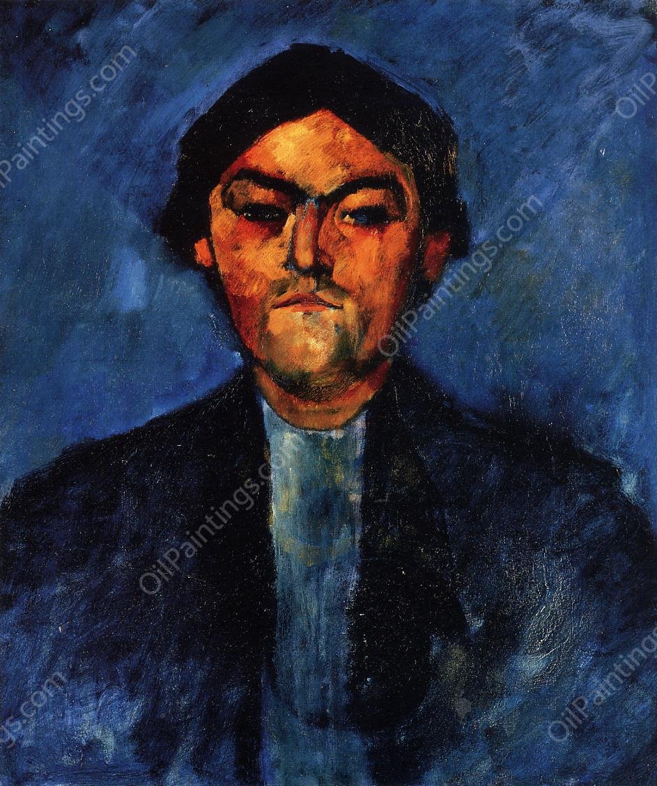 The Typographer also known as Pedro by Amedeo Modigliani - Hand-Painted Oil Painting Reproduction