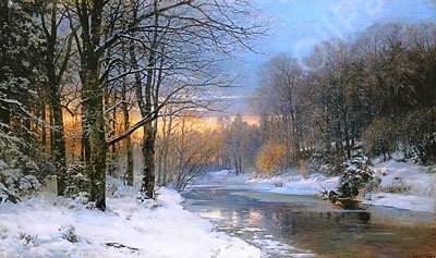 A Winter Morning At Orholm by Anders Andersen-Lundby - Hand-Painted Oil Painting Reproduction