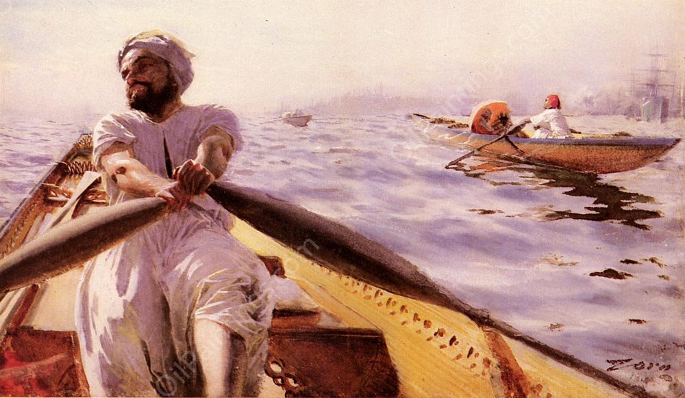 Kaikroddare by Anders Zorn - Hand-Painted Oil Painting Reproduction