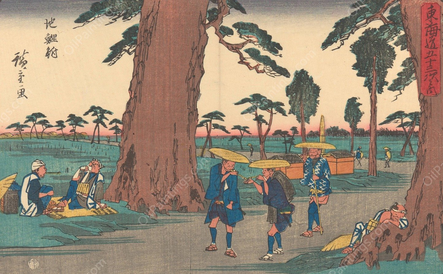 Chiriu  by Ando Hiroshige - Hand-Painted Oil Painting Reproduction