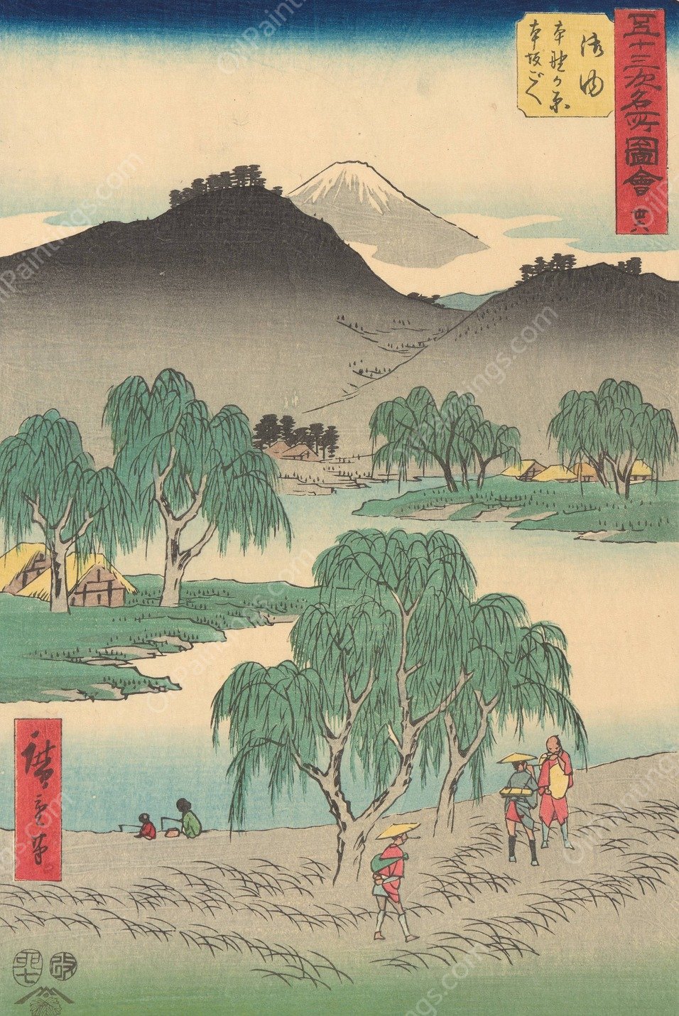 Goyu  by Ando Hiroshige - Hand-Painted Oil Painting Reproduction