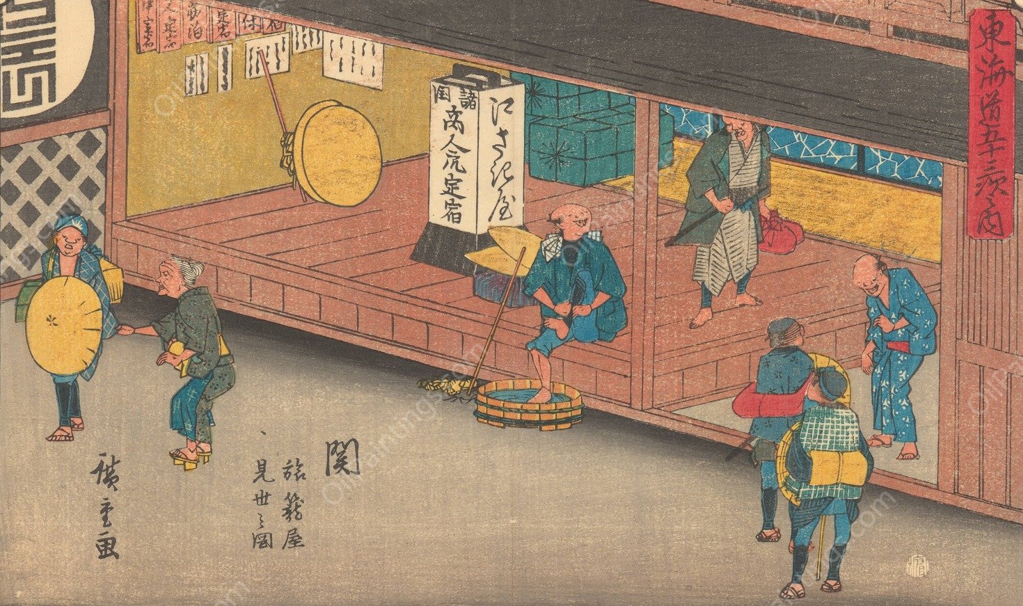 Seki  by Ando Hiroshige - Hand-Painted Oil Painting Reproduction