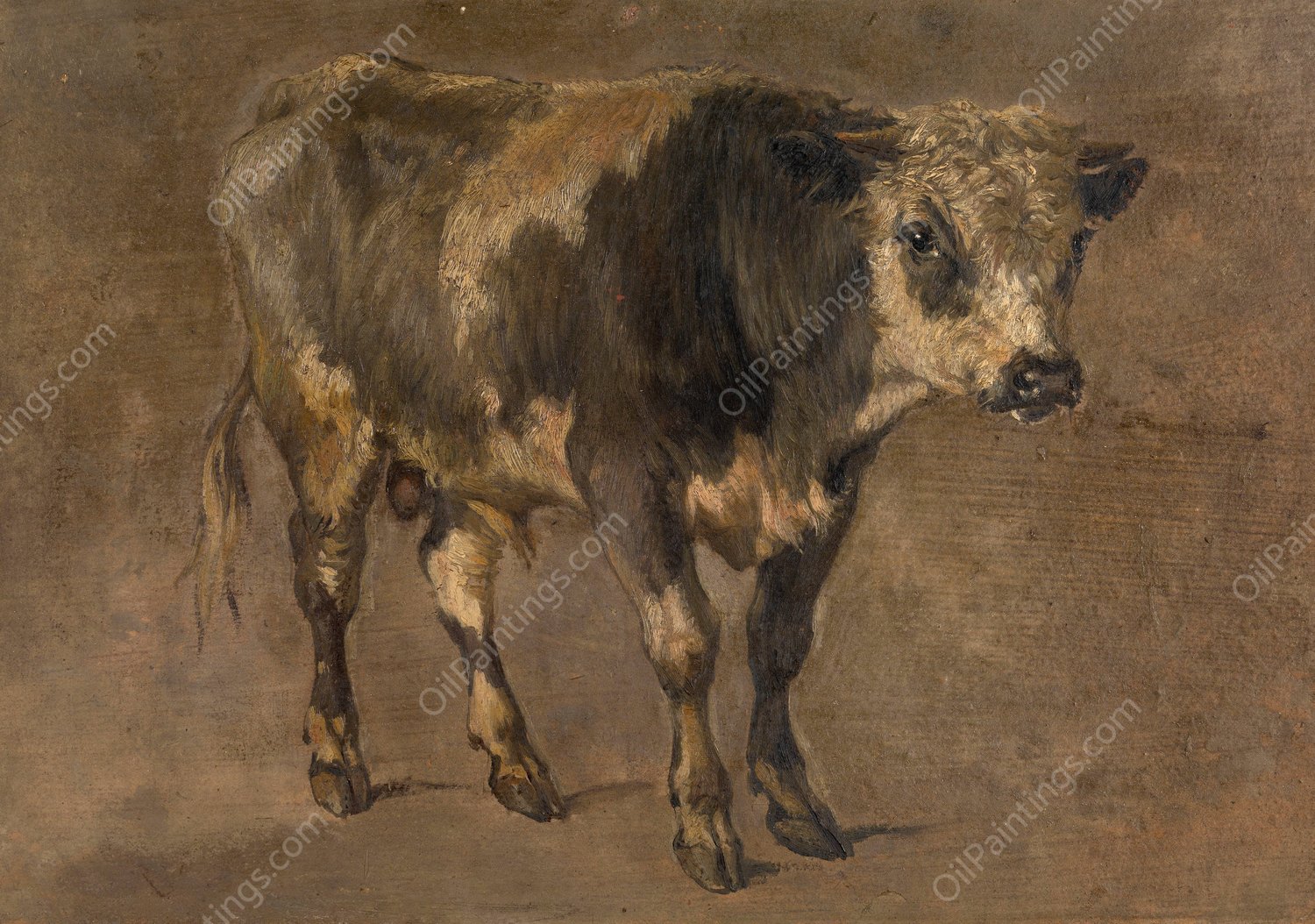 Bull by Andre Plumot - Hand-Painted Oil Painting Reproduction