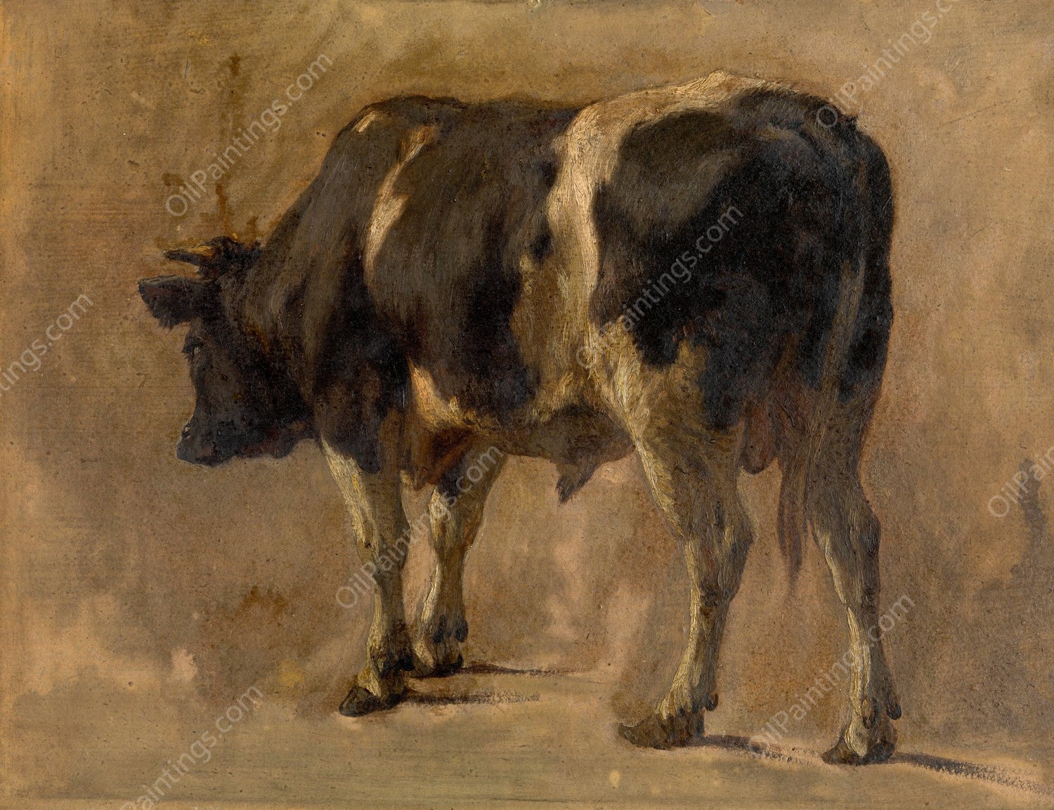 Bull by Andre Plumot - Hand-Painted Oil Painting Reproduction