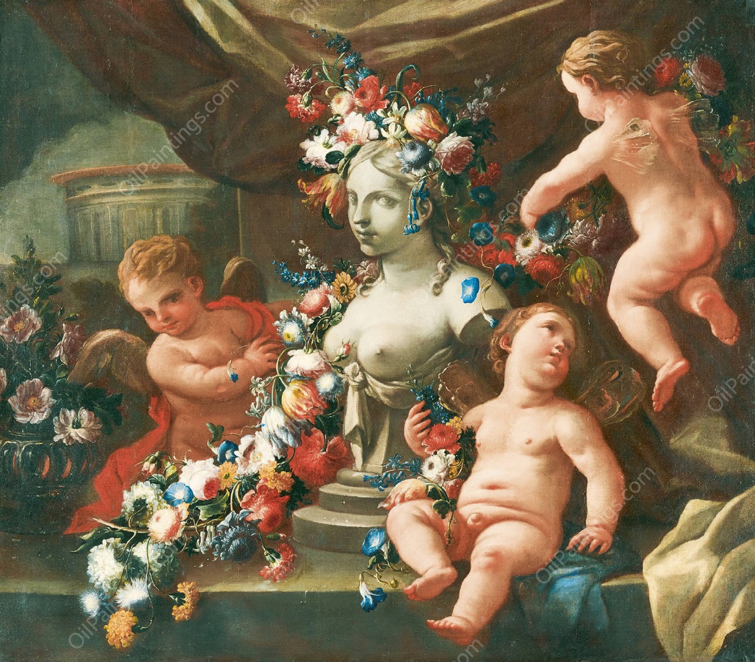 Allegory Of Sculpture by Andrea Belvedere - Hand-Painted Oil Painting Reproduction