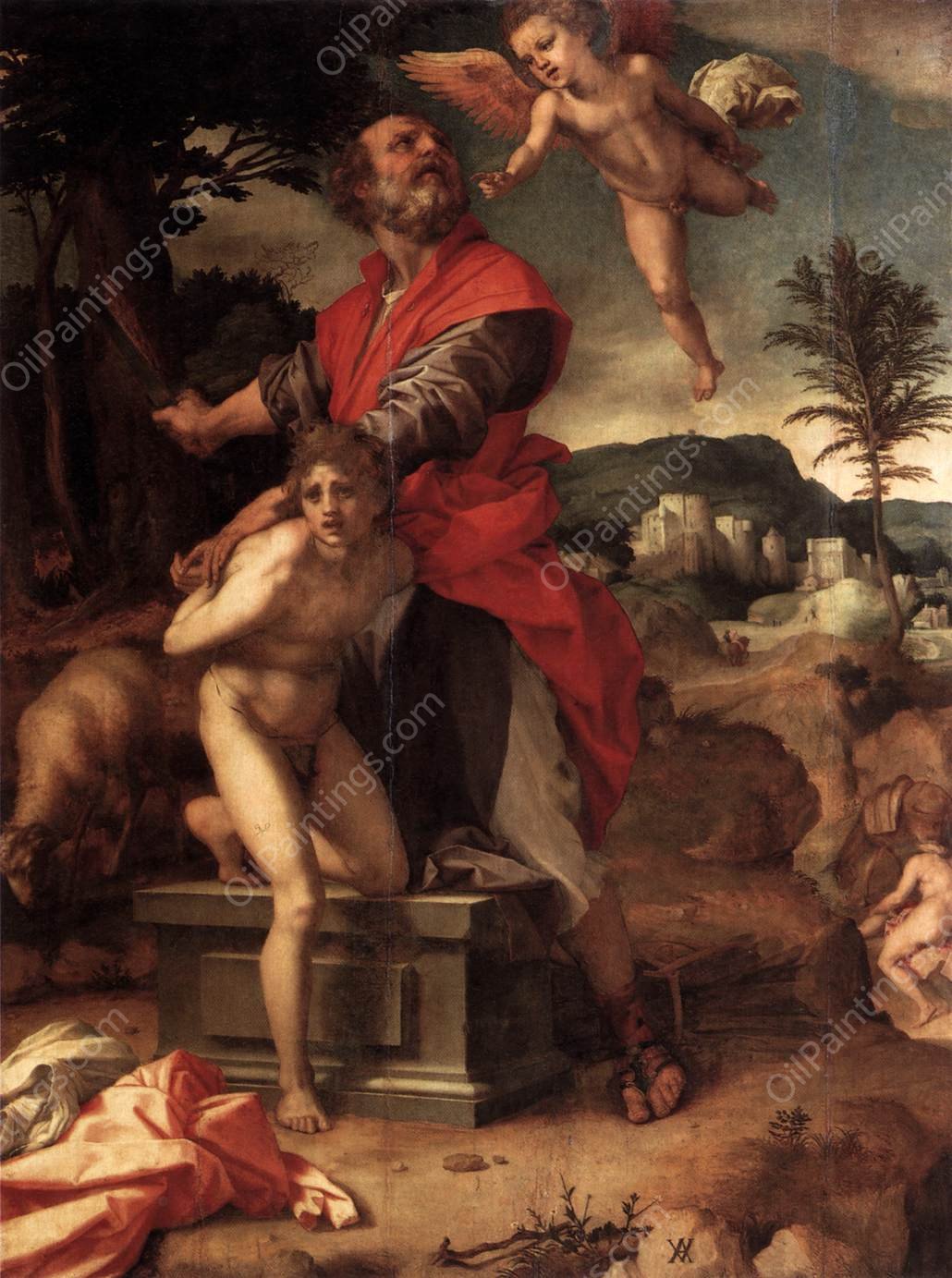 The Sacrifice of Abraham by Andrea Del Sarto - Hand-Painted Oil Painting Reproduction