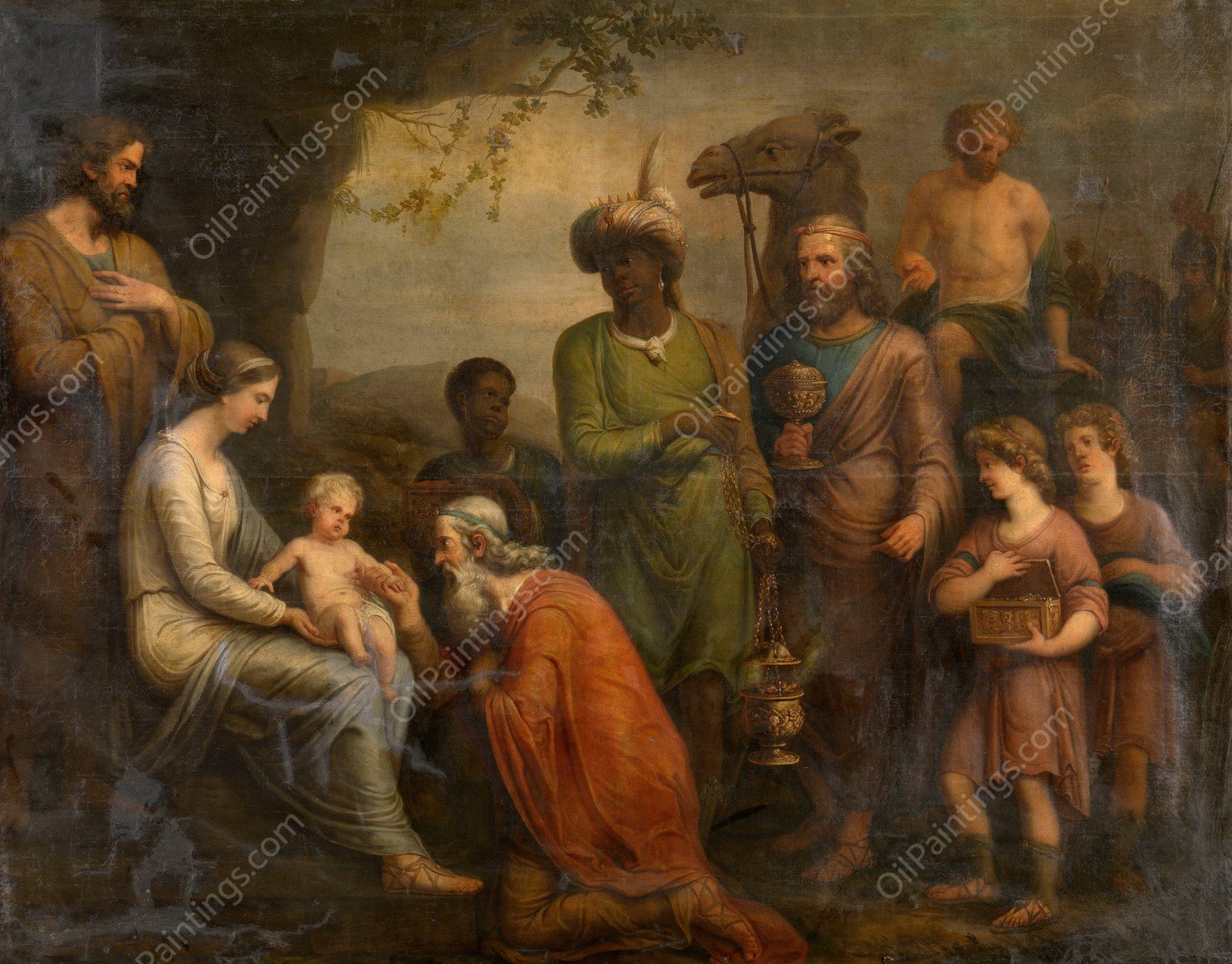 The Adoration of the Magi  by Andries Cornelis Lens - Hand-Painted Oil Painting Reproduction