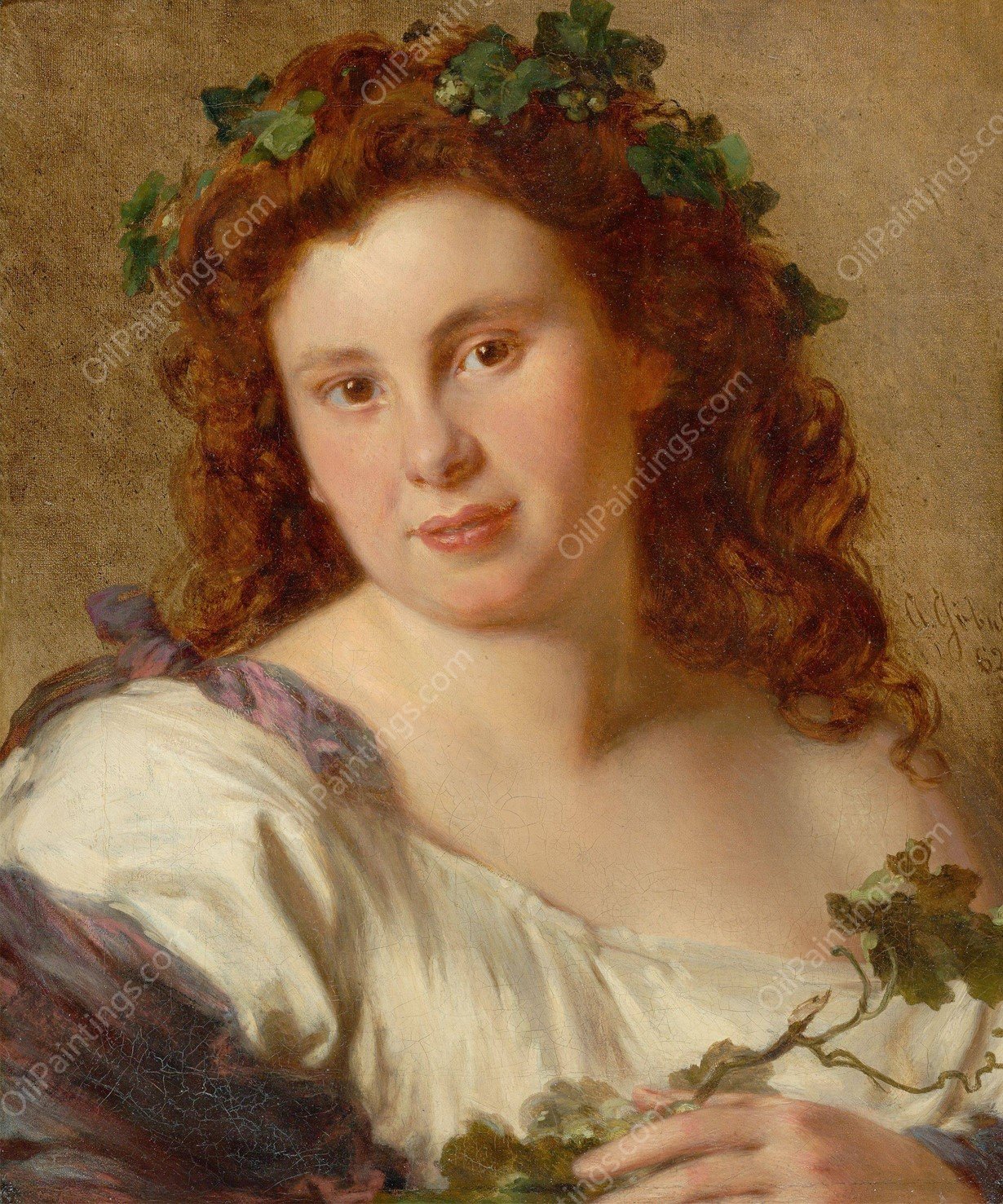 Bacchantin  by Angilbert Gobel - Hand-Painted Oil Painting Reproduction