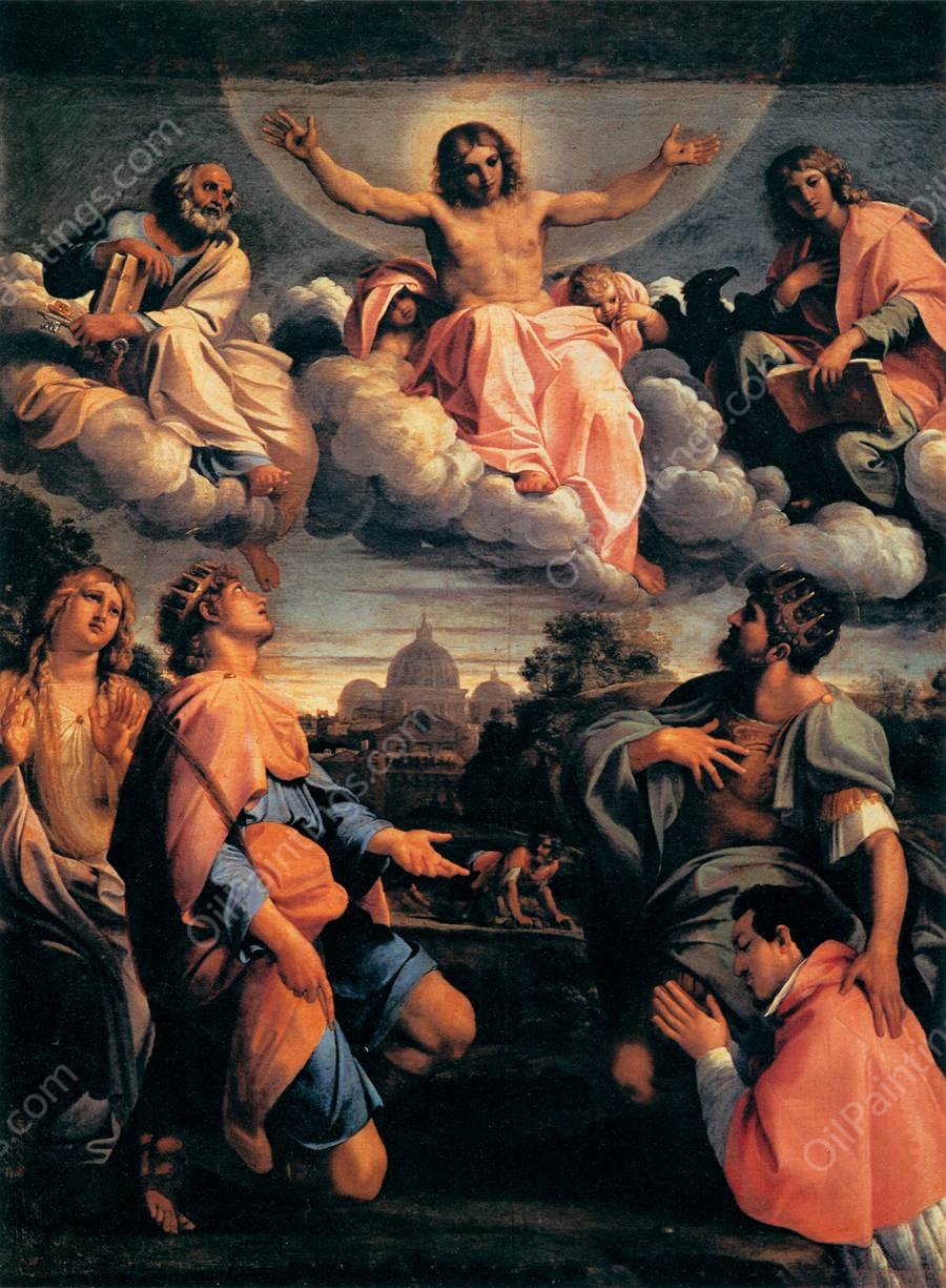 Christ in Glory by Annibale Carracci - Hand-Painted Oil Painting Reproduction