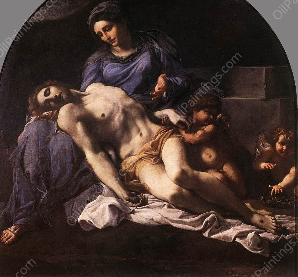Pieta by Annibale Carracci - Hand-Painted Oil Painting Reproduction