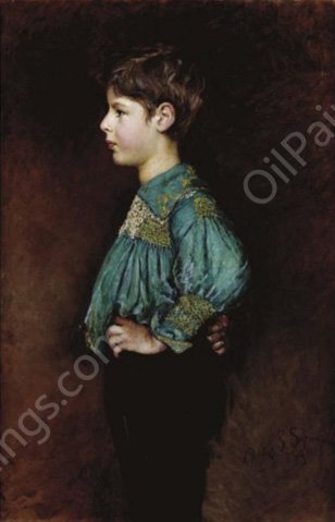Portrait of Guy William Hopton by Annie Louisa Swynnerton - Hand-Painted Oil Painting Reproduction