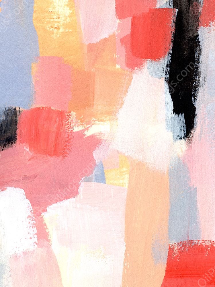 Aerial Scarlet I by Annie Warren - Hand-Painted Oil Painting Reproduction