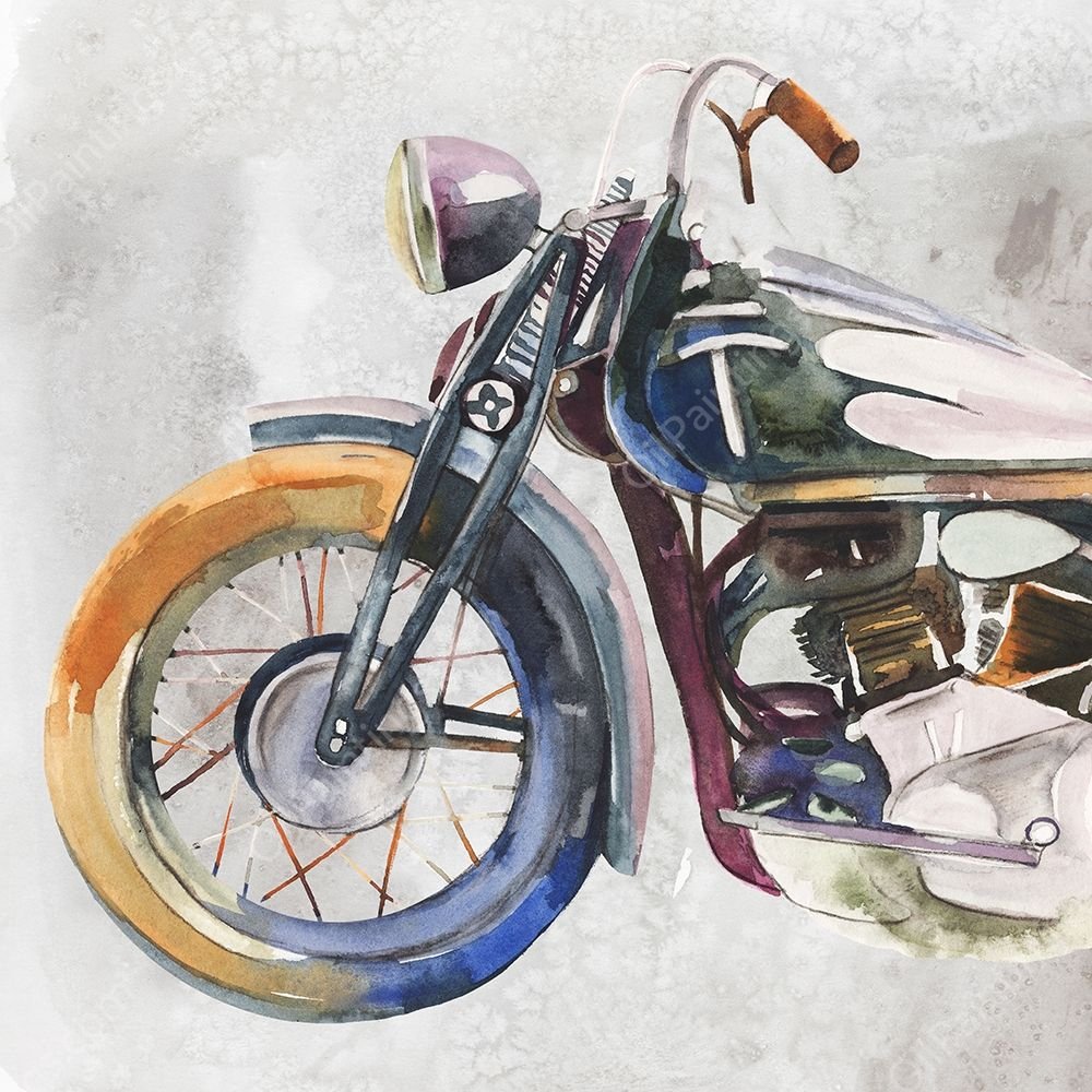 Moto Metal I by Annie Warren - Hand-Painted Oil Painting Reproduction