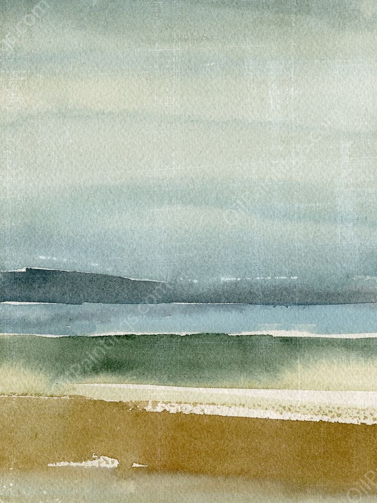 Ochre Outlook II by Annie Warren - Hand-Painted Oil Painting Reproduction