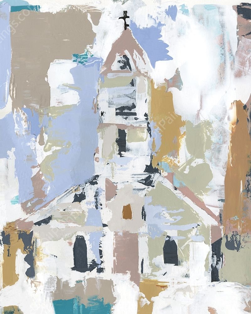 Sunday Chapel II by Annie Warren - Hand-Painted Oil Painting Reproduction