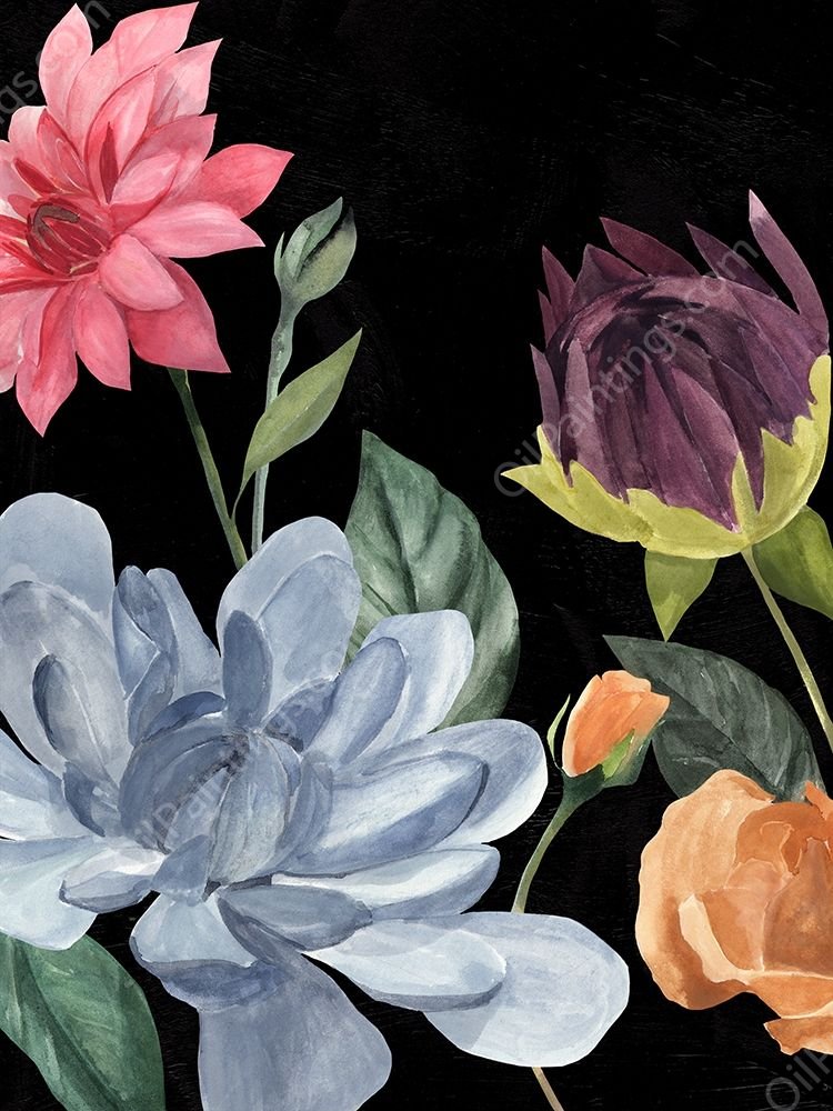 Twilight Blossom I by Annie Warren - Hand-Painted Oil Painting Reproduction